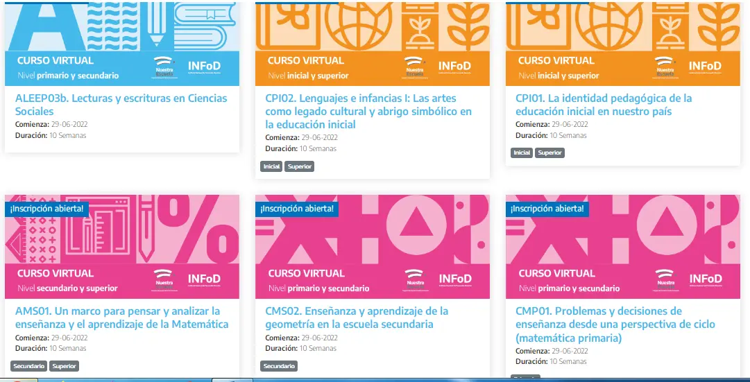 infod cursos con puntaje docente - Cómo entrar a los cursos de INFoD