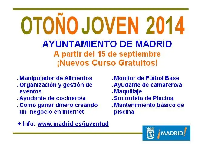 cursos en ayuntamiento de madrid - Cómo pagar los cursos y talleres del Ayuntamiento de Madrid