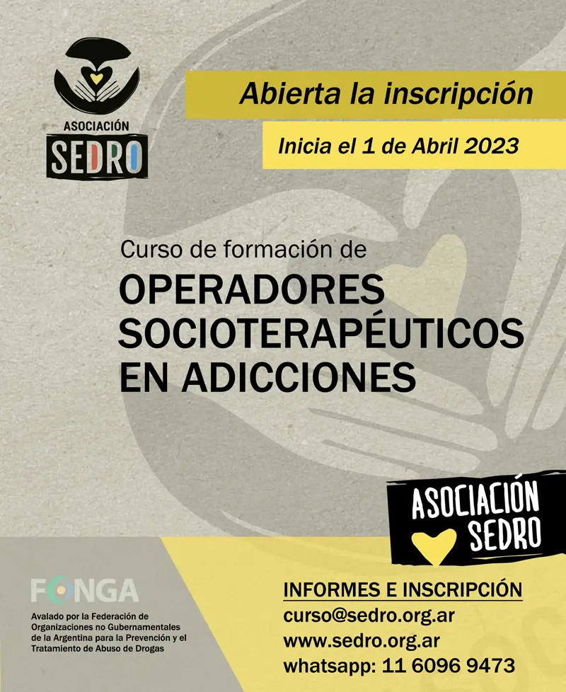 curso de operador en adicciones sedronar - Cómo sacar el sedronar