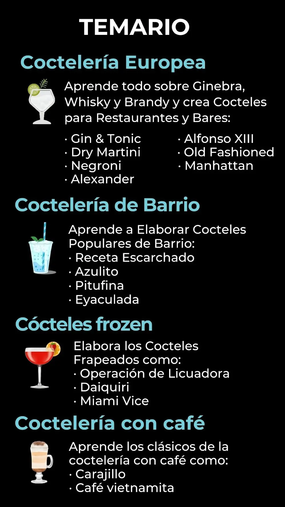 curso para preparar tragos - Cómo se llama el curso para preparar tragos