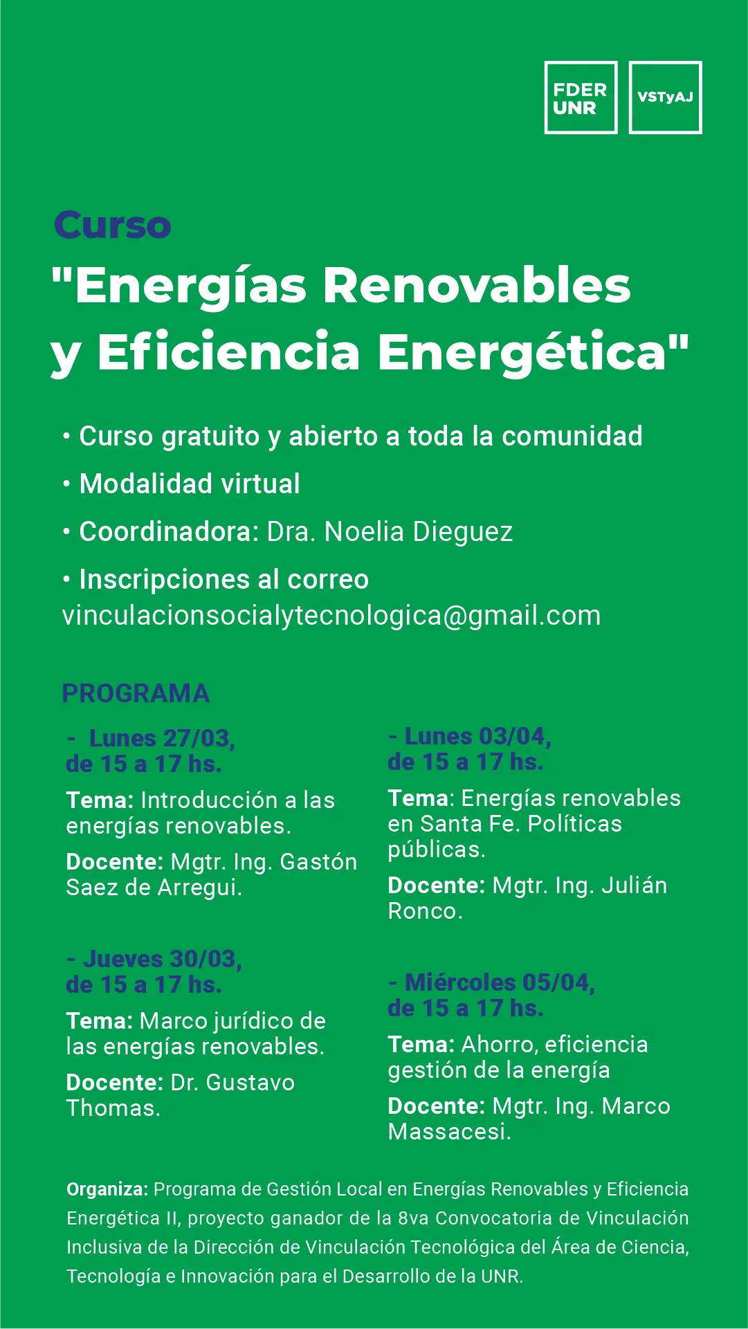 curso energias renovables santa fe - Cómo se llama la carrera de energías renovables