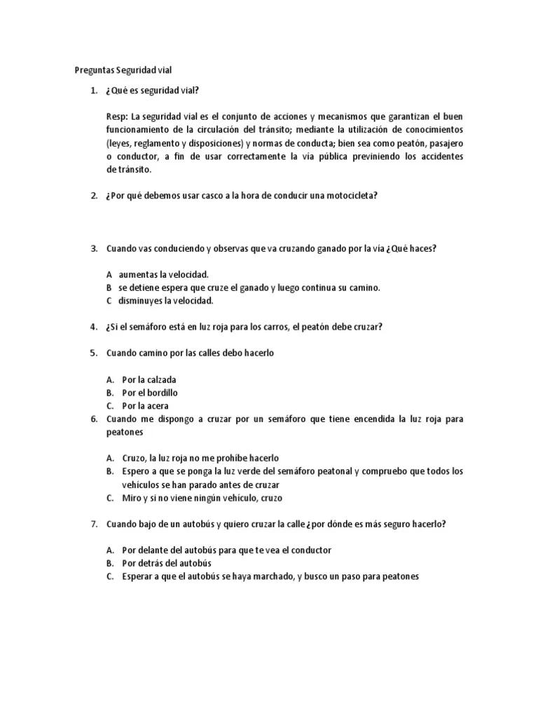 Curso de Seguridad Vial: Preguntas y Respuestas - Cuál es el examen de seguridad vial curso de seguridad vial preguntas y respuestas - Cuál es el examen de seguridad vial