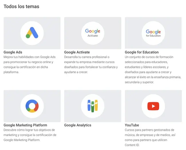 cursos google gratis - Cuál es la página de cursos de Google