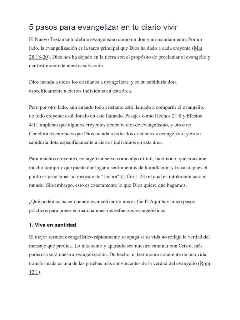 curso de evangelismo - Cuáles son los 5 pasos para evangelizar