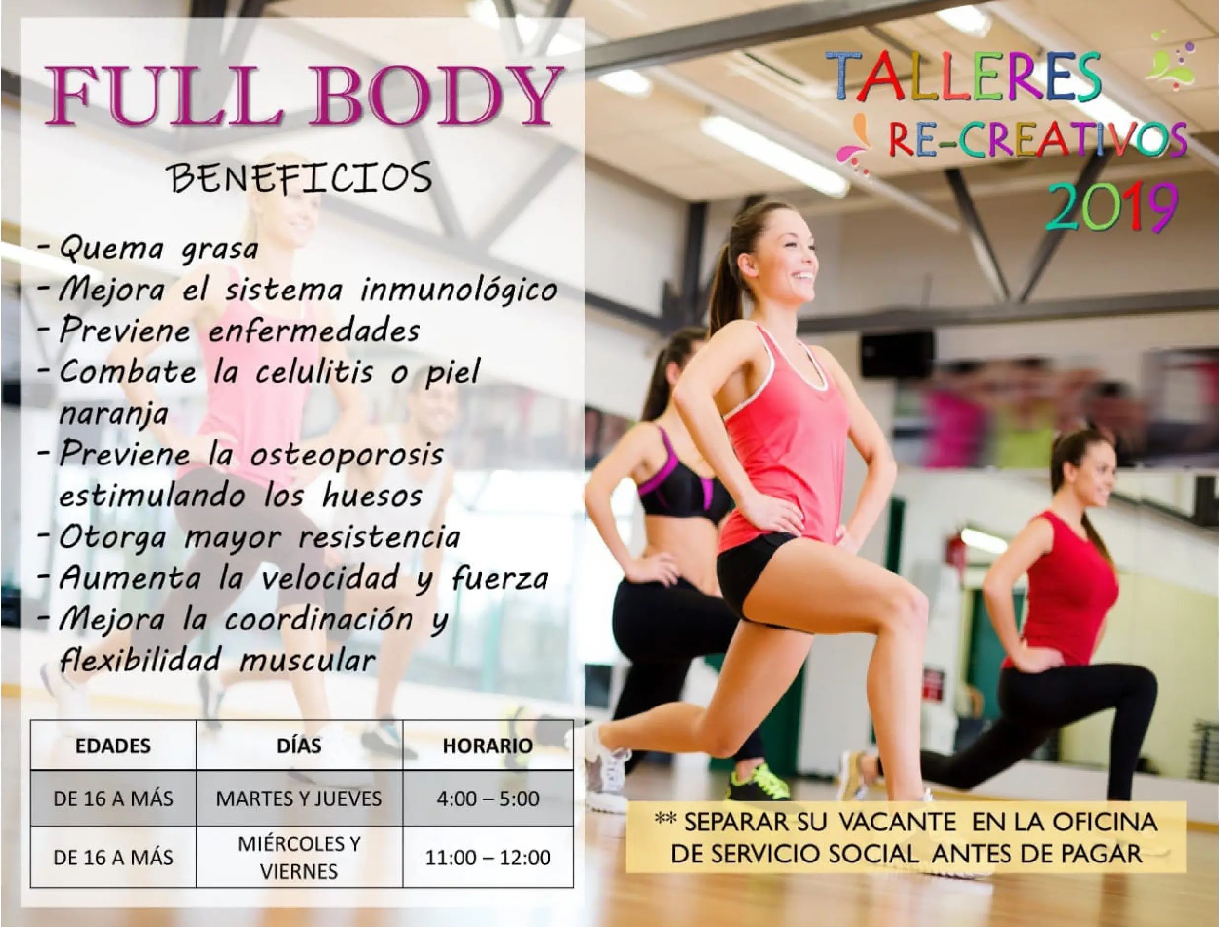 cursos recreativos - Cuáles son los talleres recreativos