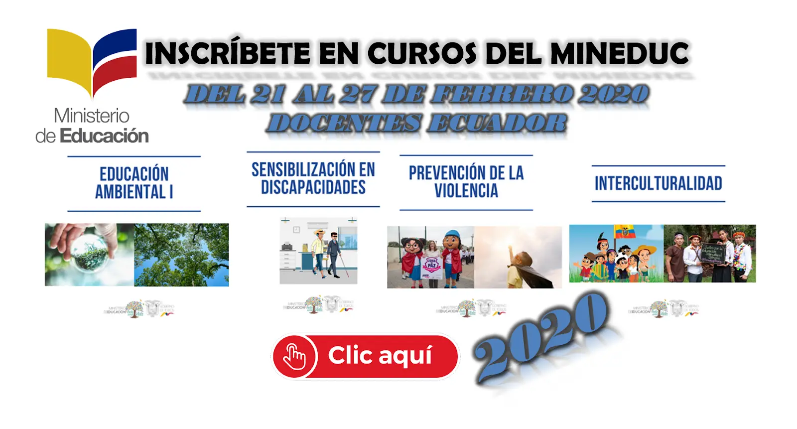 cursos ministerio de educacion ecuador - Cuándo se abren los cursos de mecapacito