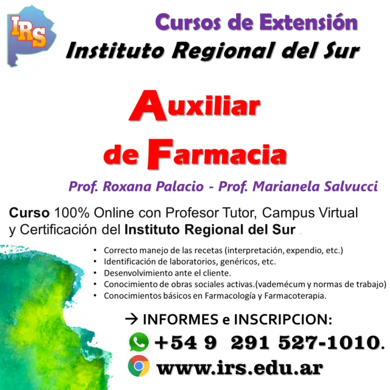 curso auxiliar de farmacia bahia blanca - Cuánto cobra un Auxiliar de Farmacia