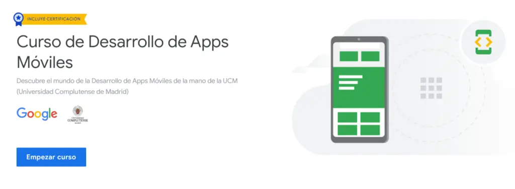 curso de desarrollo de aplicaciones móviles google - Cuánto cobra un desarrollador de aplicaciones móviles
