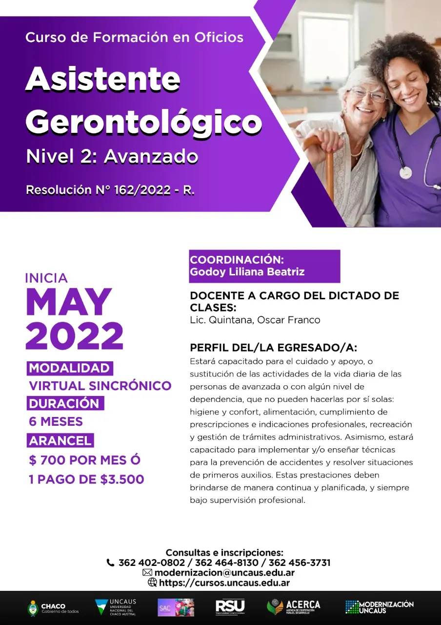 curso de asistente geriatrico - Cuánto cuesta el curso de auxiliar de geriatría