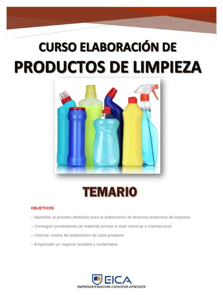 cursos para hacer productos de limpieza - Cuánto cuesta poner un negocio de productos de limpieza