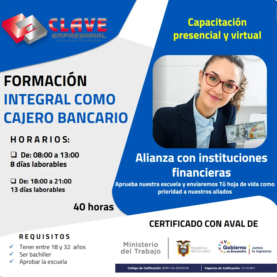 curso empleado bancario - Cuánto dura la carrera de auxiliar bancario