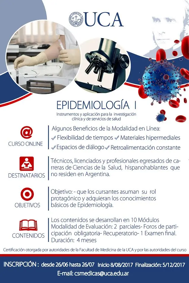 cursos de epidemiologia a distancia en argentina - Cuánto dura la Epidemiología
