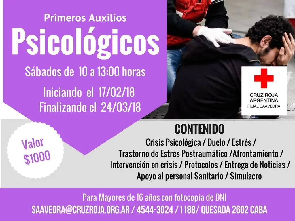 curso primeros auxilios psicologicos cruz roja - Cuánto dura un curso de primeros auxilios psicológicos