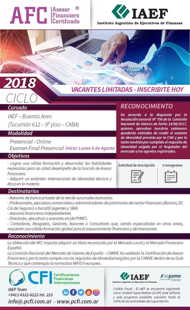 curso de asesor financiero argentina - Cuánto gana un asesor financiero en Argentina