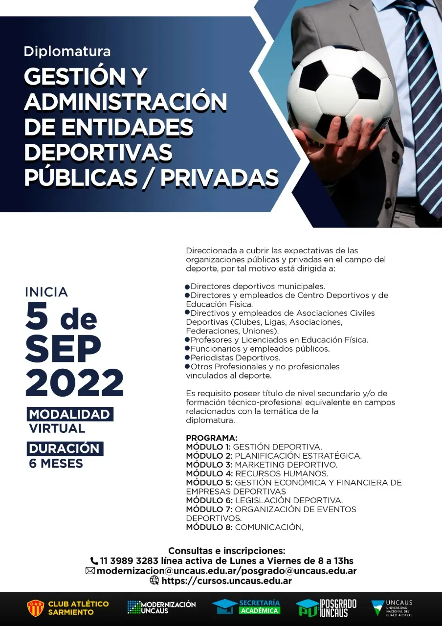 curso de gestion deportiva en argentina - Cuánto gana un gestor deportivo en Argentina