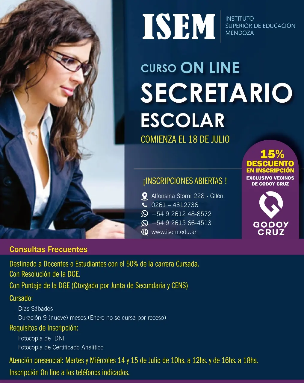 curso de secretaria escolar en mendoza - Cuánto gana una secretaria de colegio en Argentina