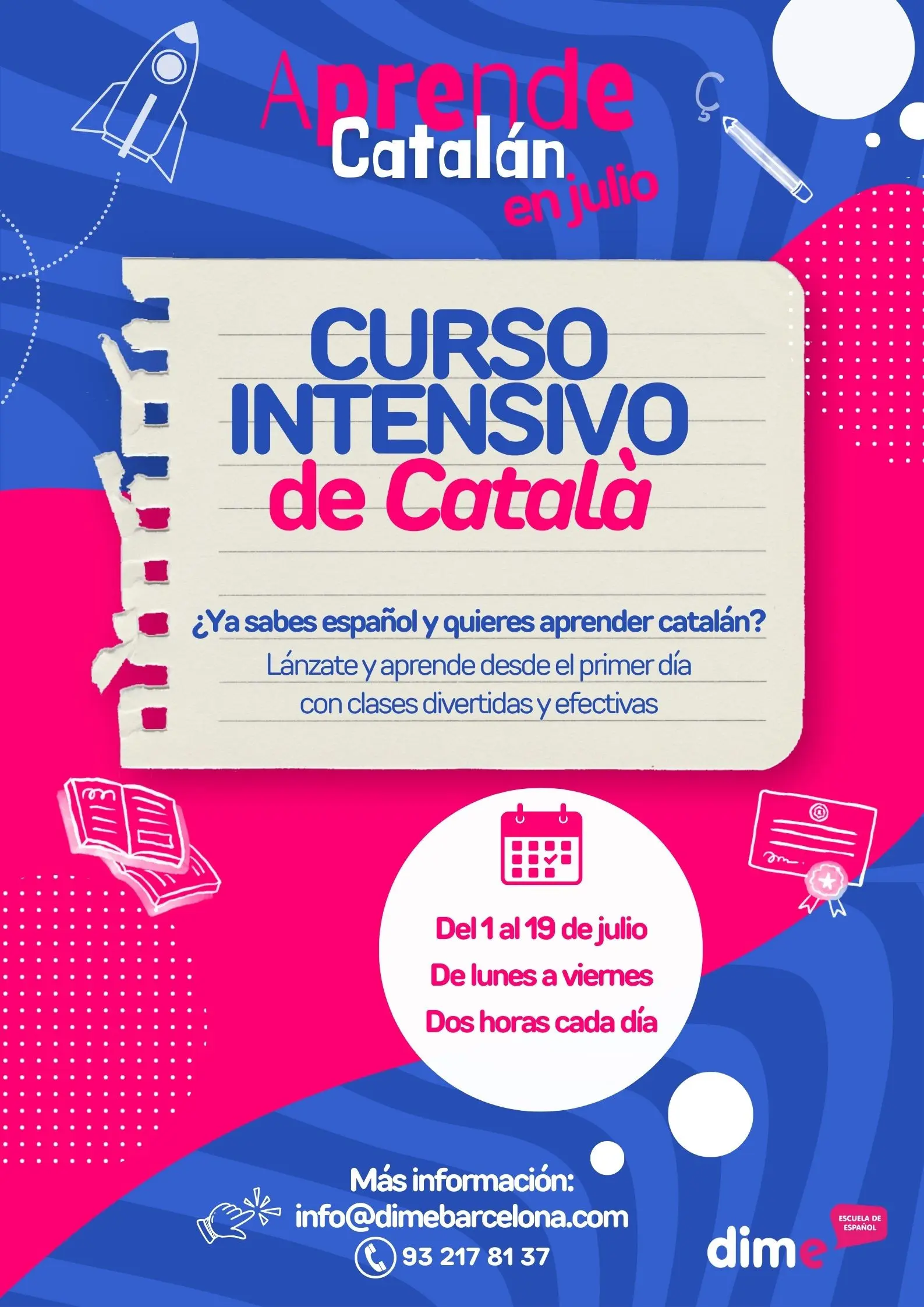 curso intensivo catalan barcelona - Cuánto se tarda en aprender catalán C1