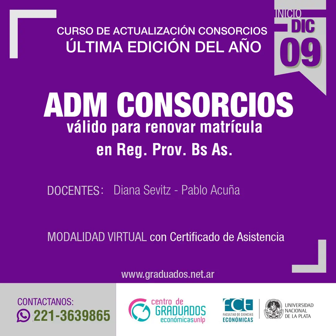 curso actualizacion administradores de consorcios - Cuánto tiempo dura un administrador de consorcio