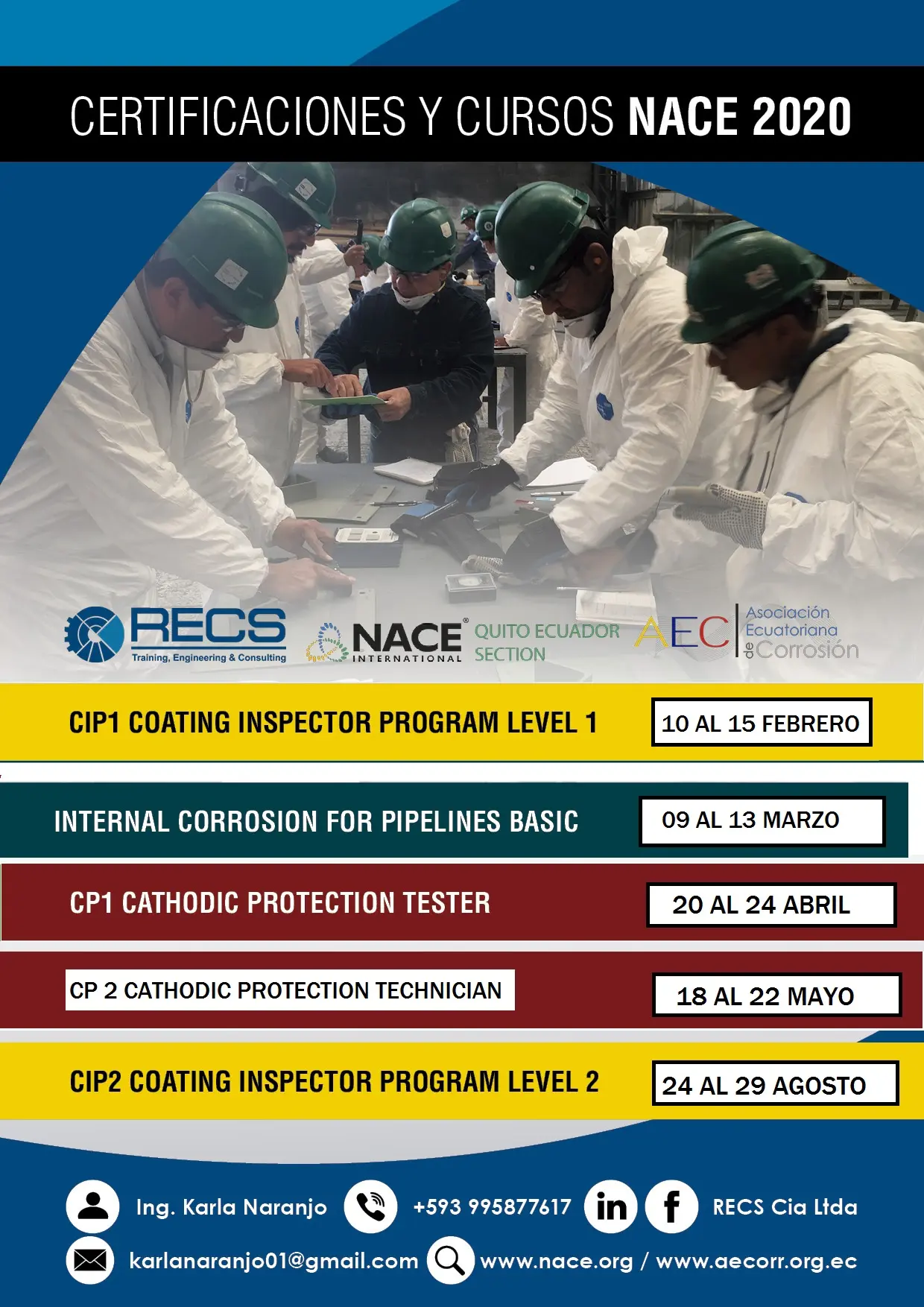 curso nace - Cuánto tiempo se tarda en obtener la certificación NACE