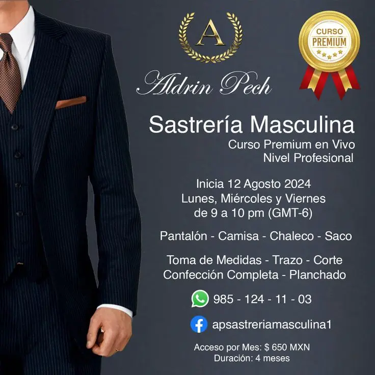 curso de sastreria masculina - Cuántos años se estudia para sastrería