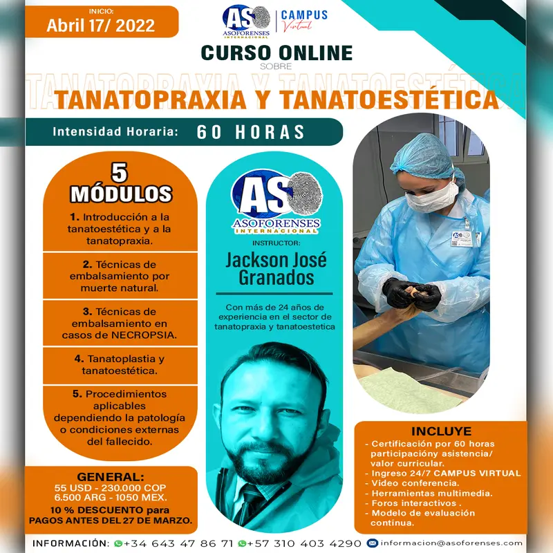 curso de tanatopraxia gratis - Cuántos años se estudia para ser tanatopraxia