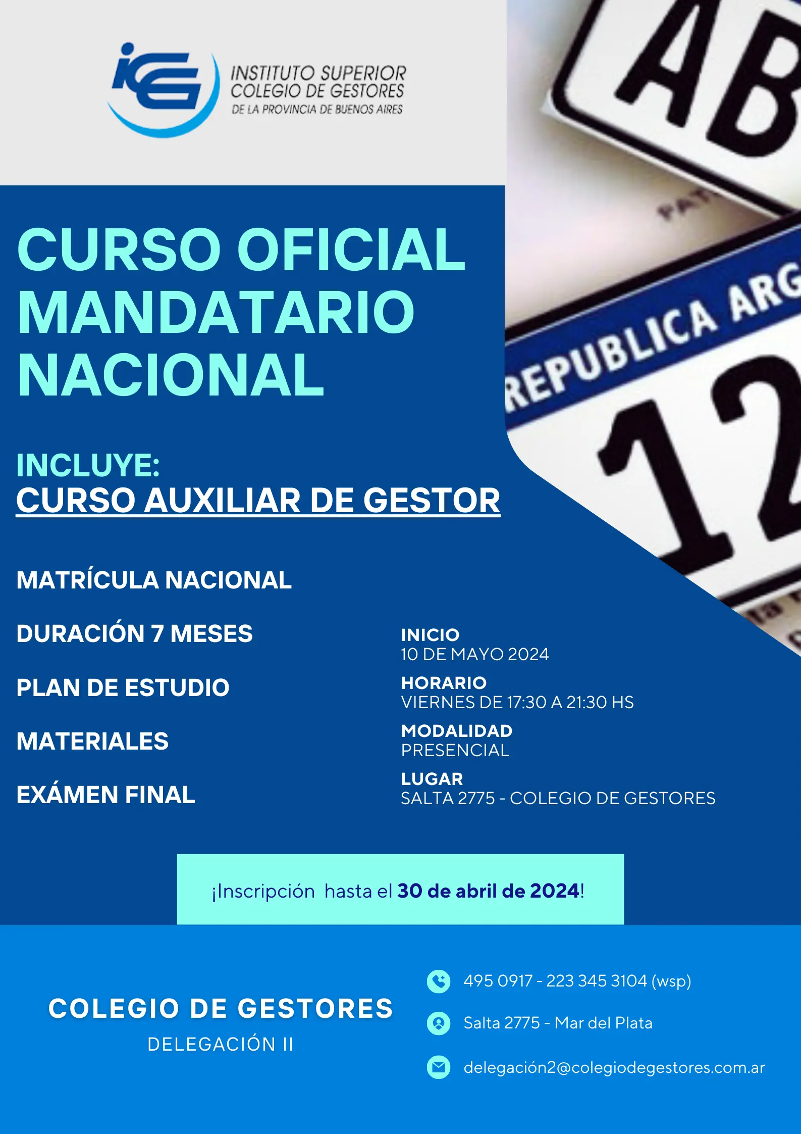 curso de gestoria en la plata - Cuántos años son para estudiar gestoria