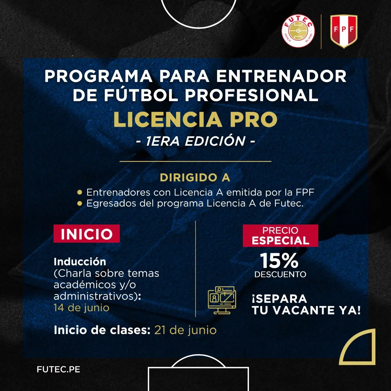 curso de entrenador de futbol en la fpf - Dónde puedo estudiar para ser entrenador de fútbol en México