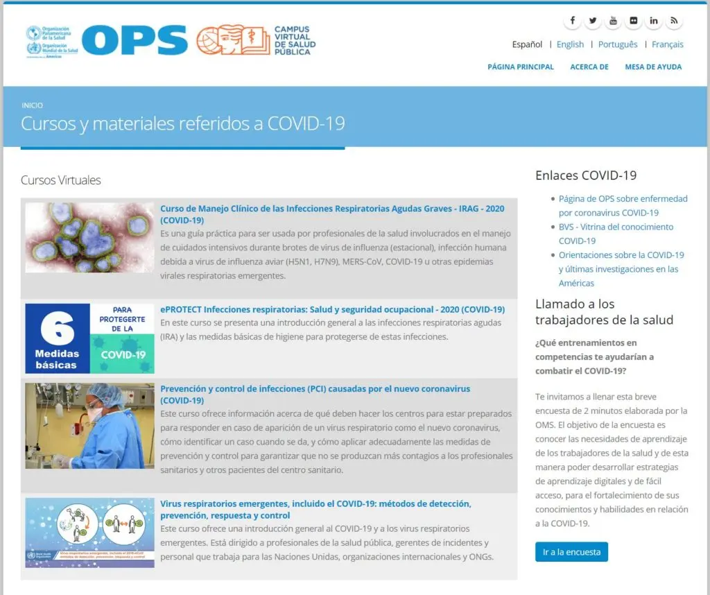 ops cursos - Dónde puedo ver mis cursos de OPS