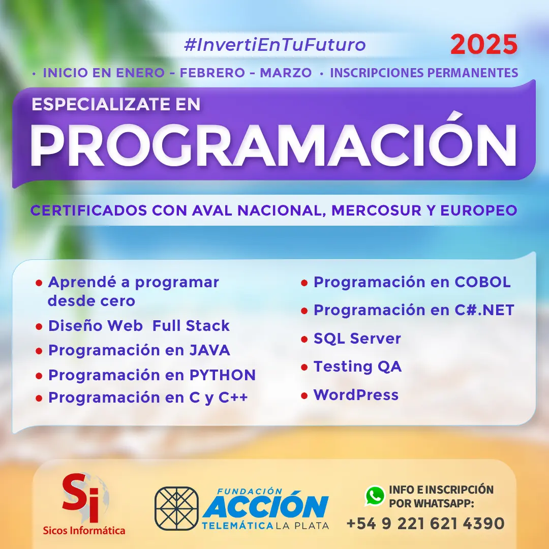cursos de programacion la plata - Dónde se estudia programación en La Plata