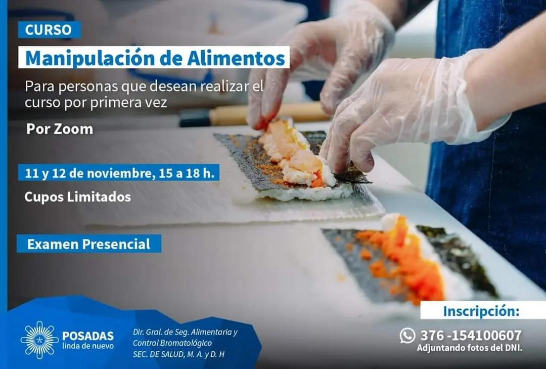 curso de manipulacion de alimentos posadas misiones - Dónde se hace el carnet de manipulador de alimentos en Posadas, Misiones