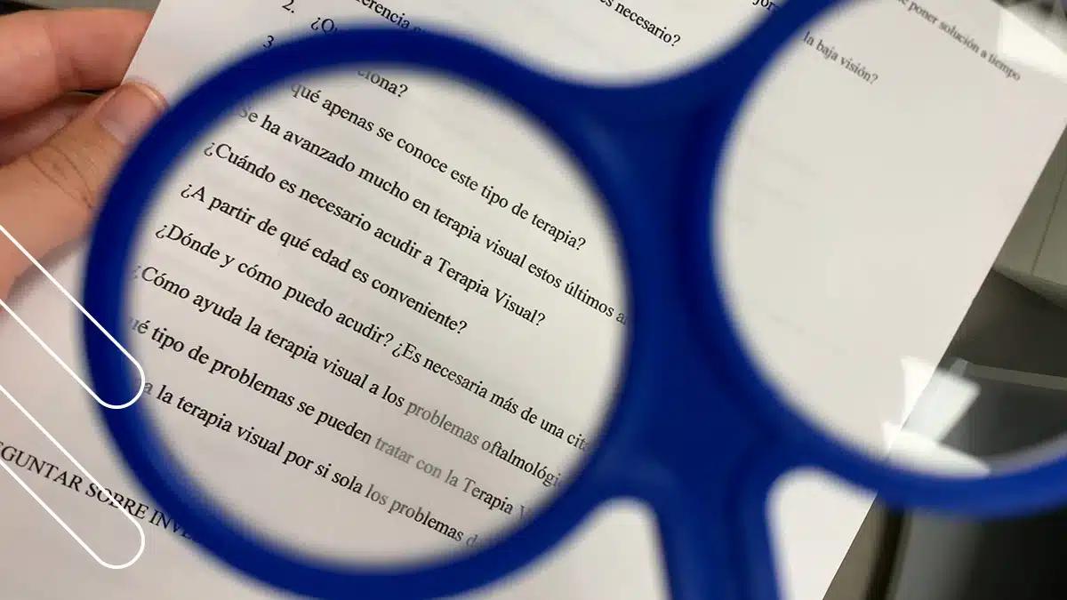 cursos de rehabilitacion visual a distancia - Qué corrige la terapia visual
