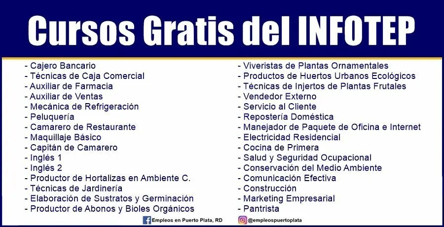 infotep cursos - Qué cursos están disponibles en INFOTEP