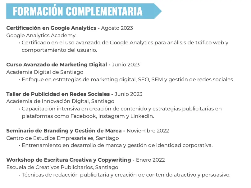 como poner un curso en el cv - Qué cursos son importantes en un CV