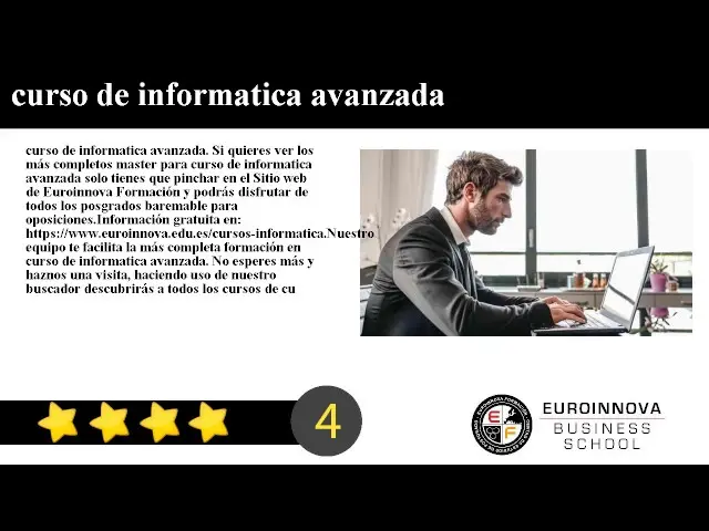 curso de informatica avanzada - Qué enseña la informática avanzada