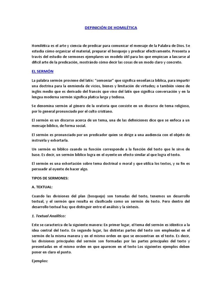 curso basico de homiletica - Qué es la homilética pdf