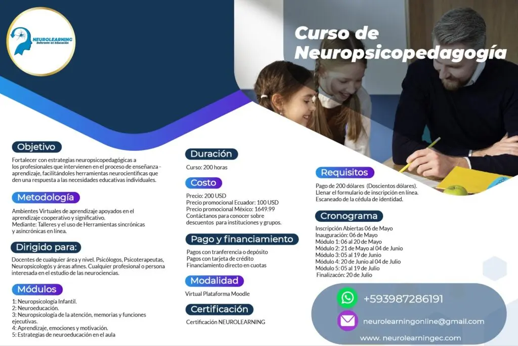 curso de neuropsicopedagogia - Qué es la neuropsicopedagogía infantil