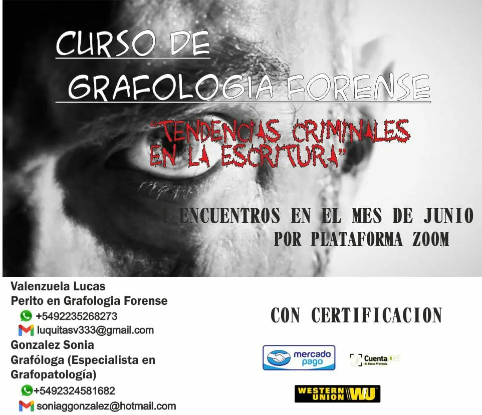 curso grafologia forense - Qué estudia la grafología forense