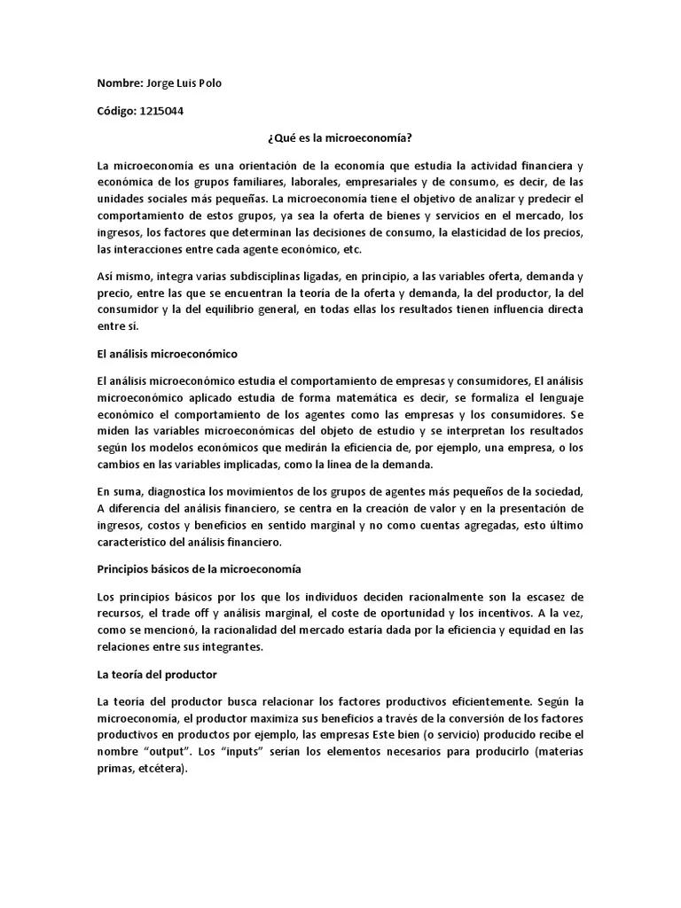 curso de microeconomia - Qué estudia la microeconomía pdf