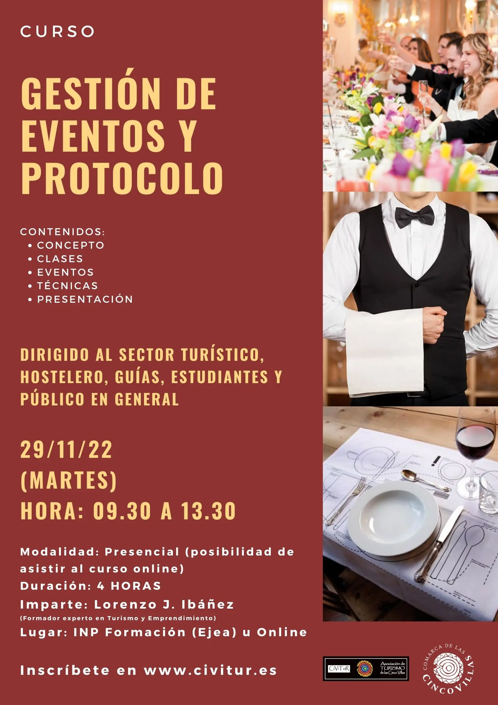 curso gestion de eventos - Qué estudiar para la gestión de eventos