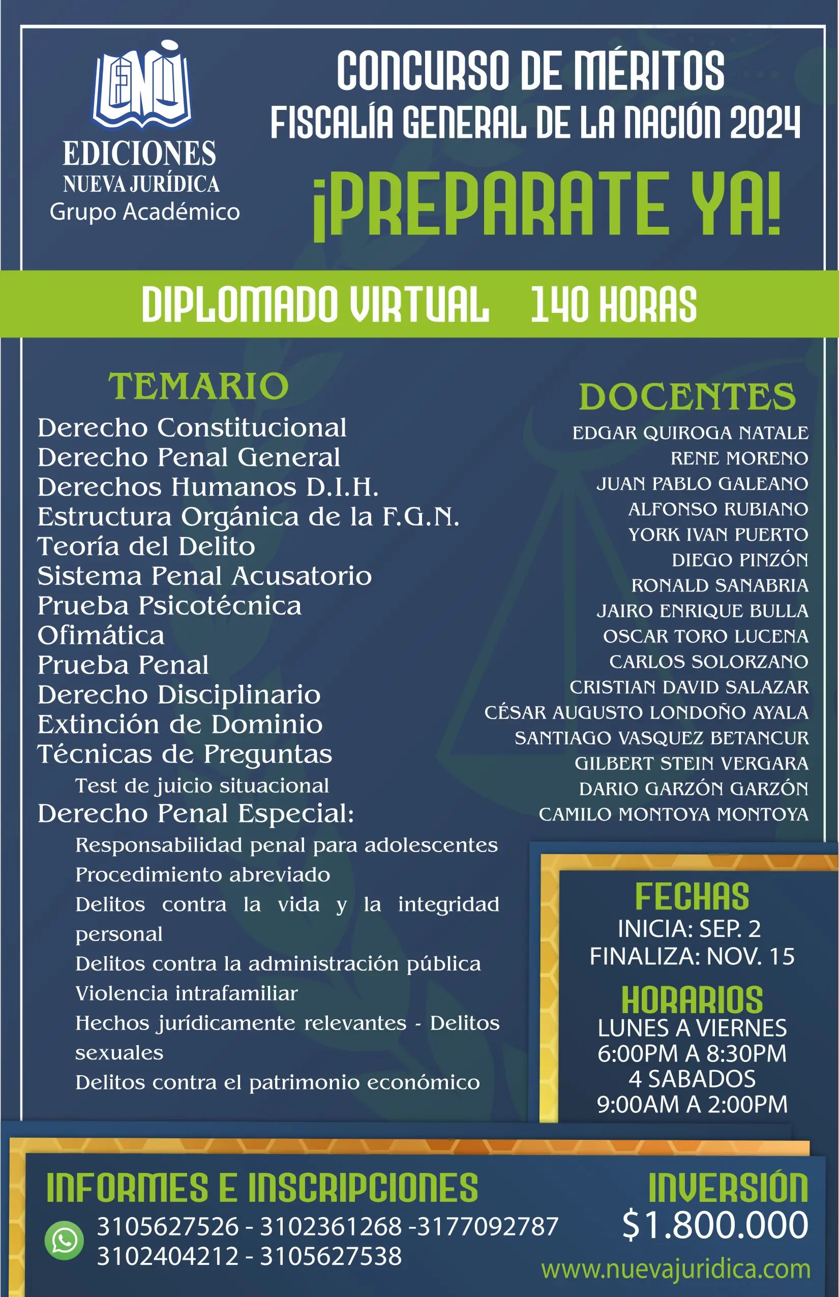 curso fiscalia - Qué estudiar para ser fiscal en Colombia