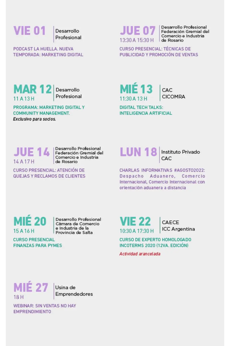 camara argentina de comercio cursos gratuitos - Qué hace la Cámara Argentina de Comercio