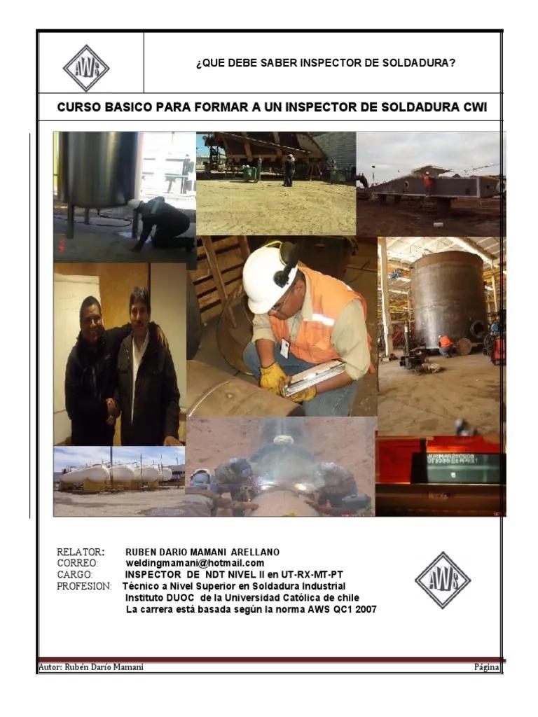 curso de inspector de soldadura - Qué hay que estudiar para ser inspector de soldadura