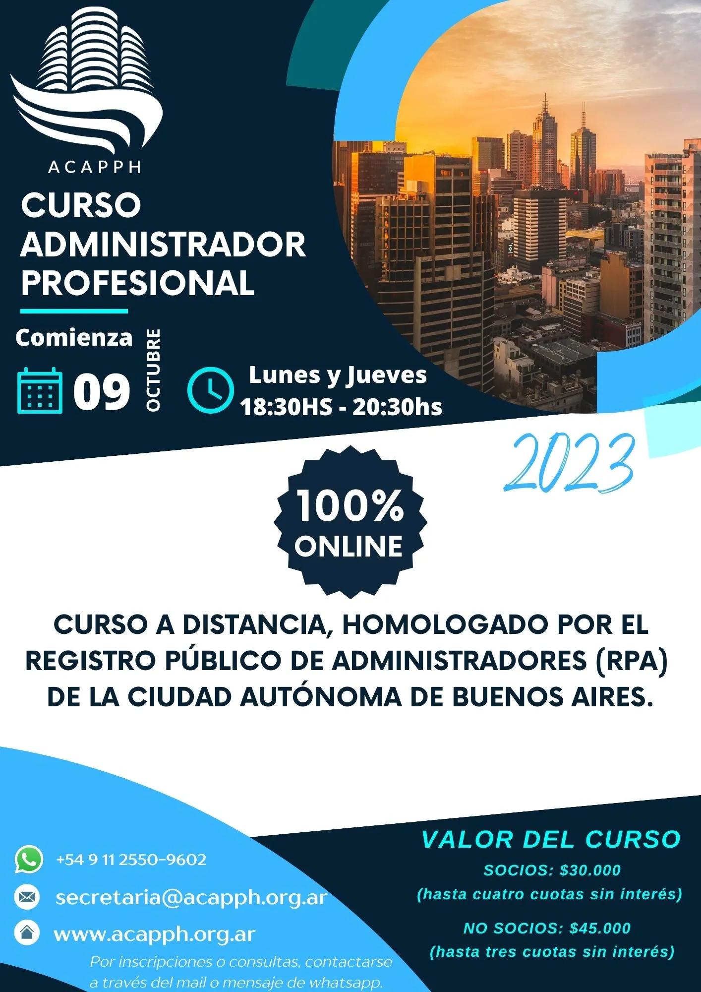 curso actualizacion administradores de consorcios - Qué pasa si el administrador tiene la matrícula vencida