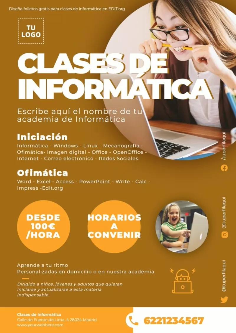 curso flyer - Qué programa es bueno para hacer flyers