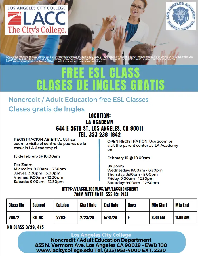 cursos gratis en los ángeles california - Qué puedo estudiar en California