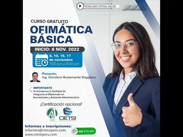 curso de ofimatica basica - Qué se da en un curso de ofimática