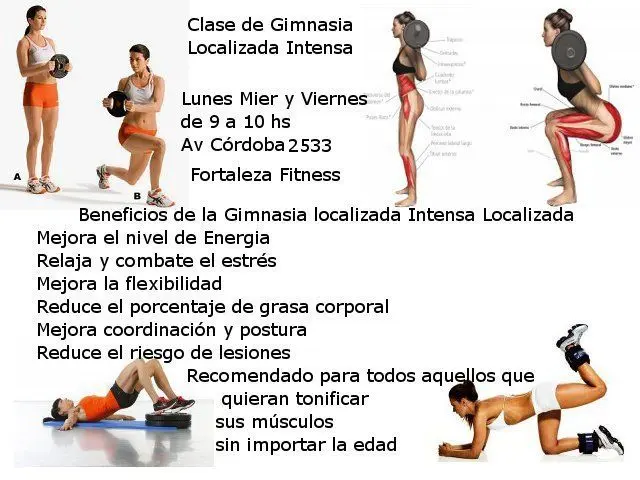 curso de gimnasia localizada - Qué se hace en gimnasia localizada