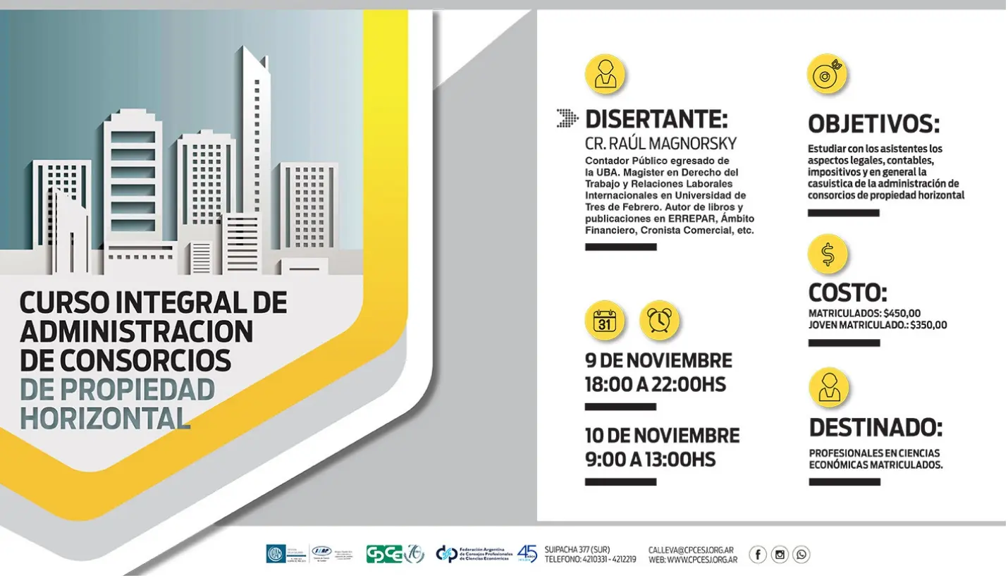 curso administracion de consorcios consejo profesional - Qué tareas realiza un administrador de consorcio