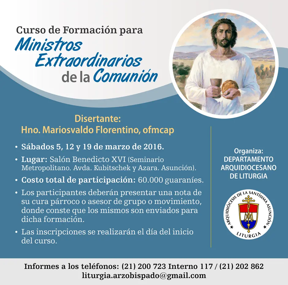 curso para ministros de la eucaristia - Quién puede ser ministro de la Eucaristía