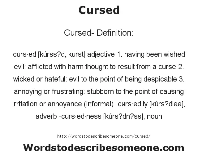 curse meaning - What does curse mean in slang